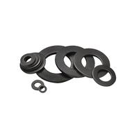 LIUCH Grade 8.8 Carbon Steel Black Flat Washer M2M2.5M3M4M5M6M8M10M12M14M16M18M20M22M24M27M30 Plain Gasket Pad Ring(M5x14x1mm-50pcs)