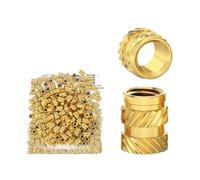 LIUCH Heat Embedment Inserting Nuts M3 M4 M5 Threaded Knurled Brass Hot Melt Screw Nut(100 PCS M5X5X7)