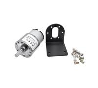 LIUCH JGB37-520 12V 24V High Torque Gear Box Electric Motor 5/10/20/30/45/60/100/200/300/600rpm With Aluminium Alloy Bracket(100RPM,24V)