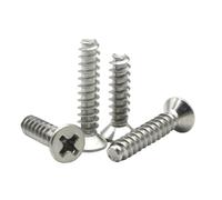 LIUCH M1 .2 .4 .7 M2 .5-M3 M3.5 M4 M5 M6 304 Stainless Steel Cross Recessed Countersunk Flat Head Self-Tapping Screws(30mm,M3.5 (20pcs))