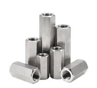 LIUCH M12 M14 M16 M18 M20M22M24 304 Stainless Steel Hexagon Hex Extend Long Lengthened Rod Connector Joint Sleeve Tubular Coupling Nut(M14x22x50)