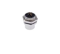 LIUCH M1216 3 4 5 8 Pin Sensor Connector Mounting Hole 16mm M12 Flange Socket Panel Back Mount Threaded Coupling Male&Female M1216(Female 5pin)