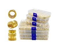 LIUCH M2-M6 Brass Insert Nut Set Hot Melt Knurled