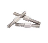 LIUCH M3 M4 M5 M6 M8 M10 M12 M14M16 304 Stainless Steel Outer Hexagon Teeth Bolt Left and Right Conversion Double-Ended Headless Screw(150mm,M16-(1pcs))