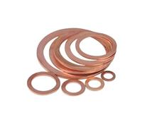 LIUCH M5 M6 M8 M10 M12 M14 M16 M18 M20 Marine Purple Red Brass Copper Extruded Sealing Gasket Flat Sealing Ring Metal Flat Gasket(M14x18x1mm(10pcs))