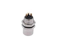 LIUCH M8 Sensor Connector Panel Back Mount Waterproof Flange Socket Threaded Coupling Male&Female 3 4Pin A Type(Female 3pin)