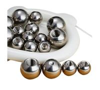 LIUCH Metric Thread Half Hole Ball M2 M3 M4 M5 M6 M8 M10 M12 Stainless Steel Drilling Balls Female Thread Blind Hole Bead OD 5-25mm(M5,18mm-1pcs)
