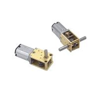 LIUCH Mini N20 All Metal Gear Motor DC 3V-12V 4RPM-381RPM Slow Speed High Torque Dual Axis Engine Worm Reduction Motor Smart Robot Car(B 17RPM-68RPM_DUAL SHAFT)