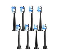 LIUCH P11 T9 P80 Electric Toothbrush Replacement Brush Heads,Compatible with P11 T9 P80,4/8/16pcs(Black 8pcs)