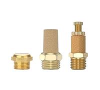 LIUCH Pneumatic Exhaust Muffler Silencer M5 1/8 1/4 3/8 1/2 3/4 BSP Male Thread for Air Noise Brass Adjustable Long Short(Long 1l8,1PCS)