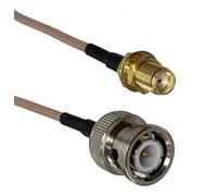 LIUCH RG316 Cable BNC To BNC SMA Male Plug & Female Jack Bulkhead & Right Angle Connector RF Coaxial Jumper Pigtail Straight 6inch~10M(BNC M to SMA F Nut,2FT (60CM))
