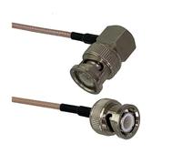 LIUCH RG316 Cable BNC To BNC SMA Male Plug & Female Jack Bulkhead & Right Angle Connector RF Coaxial Jumper Pigtail Straight 6inch~10M(BNC M to BNC M90,10inch (25CM))