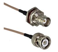 LIUCH RG316 Cable BNC To BNC SMA Male Plug & Female Jack Bulkhead & Right Angle Connector RF Coaxial Jumper Pigtail Straight 6inch~10M(BNC M to BNC F Nut,6inch (15CM))