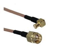 LIUCH RG316 SMA RP SMA to MCX MMCX Male plug & Female jack Straight & Right Angle RF Jumper pigtail Cable 4inch~10FT(SMA M to MCX M90,6inch (15CM))