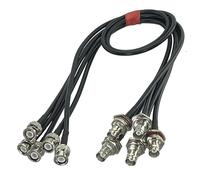LIUCH RG58 BNC Male Plug To BNC Female Jack Bulkhead Crimp Connector RF Pigtail Coax Jumper Cable Wire Terminals 6inch~10FT(5Pcs,12inch (30CM))