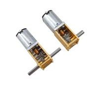 LIUCH Self Locking Worm Gear 1218-N20 Miniature DC Reduction Gear Motor 12V Low-speed Single Shaft Dual Shaft Motor(Dual Axis,6V190rpm)