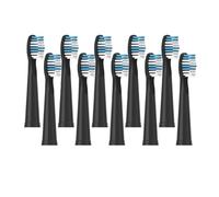 LIUCH Toothbrushes Heads for Electric Toothbrushes E1-9/SG2303/SG575 Vacuum Packing(10pcs Black)