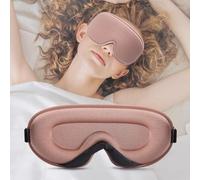 liuchanghe 100% Blackout Sleep Mask for Women & Men, Soft and Comfortable Eye Mask for Sleeping, Eye Mask with Adjustable Strap for Sleeping, Nap, Meditation, Travel(Pink)