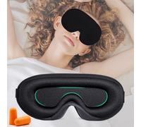 liuchanghe 100% Blackout Sleep Masks for Women & Men, Zero Eye Pressure Eye Mask for Sleeping, 3D Ultra Soft & Comfortable Blindfold for Sleep/Travel -EarPlugs Included