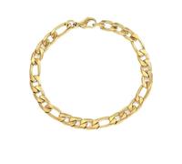 LIUCHUCHU Bracelets For Womens 2PCS Chain Bracelet Stainless Steel Gold Plated Simple Hand Jewelry Women's Bracelets(YS32822-4MM 18CM)