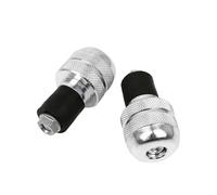LIUCHUCHU Motorcycle Bar Ends 2Pcs 7/8" 22mm Motorcycle Aluminum Handlebar Gear Balanced Plug Slider Handle Bar End Weights Grips Cap(22mm silver)