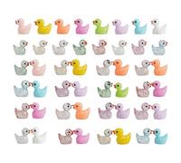 LIUCONGBD 240PCS Mini Resin Ducks, 16 Styles Tiny Resin Animals Glow in the Dark, Cute Miniature Little Small Ducks Bulk for Micro Fairy Garden Landscape Accessories Dollhouse Aquarium Potted Decor
