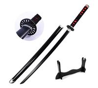 LIUD Tanjiro Samurai Sword Set Katana Sword Wood Demon Slayer Cosplay Tanjiro Halloween Prop Demon Slayer Sword Anime Fans Xmas Birthdays Gifts Wooden Sword Collectibles/ 41 Inch