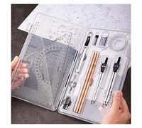 Liudan Math Compass 16 Piece Compass Set Math Geometry Tool Set with Lead Refills Protractor Set Great for School Home and Office Compass Set