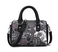 liuduo Skull Printing Handbags Shoulder Bag for Women, Skeleton Bones PU Messenger Bag Top-handle bags Small Crossbody Bag Underarm Bags for Work & Travel