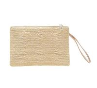 liuduo Women Straw Woven Wristlet Bag Day Clutches Small Handbags Fashion Women Bohemian Woven Clutch Wristlet Bag Beach Summer Small Handbag Purse, Beige, 240x160x20mm