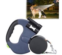 Liuer Retractable Dog Lead,3M Double Dog Lead With Rechargeable Flashlight,Non-Slip Handle Suitable for 2 Dogs, Small and Large Dogs
