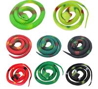liuer Toy Snake 8PCS Realistic Rubber Snakes Fake Snake for Adults and Kids for Joke,Garden Prop to Scare Birds,Pranks,Halloween Party(2 Style)