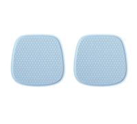 LIUFUMEI 2 Pcs Breathable Gel Seat Cushion for Ford Tourneo Custom 2012-2025, Honeycomb Structure and Cooling Ice Silk for Long Distance Driving Road Trip,Blue