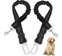 LIUFUMEI 2 Pcs Dog Seat Belt for Audi A5 Sportback 2016-2021, Heavy Duty Anti-Shock Bungee Buffer Pet Safety Lead with Swivel Carabiner Nylon Strap Vehicle Restraint Clip