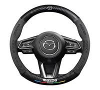 LIUFUMEI Car Steering Wheel Covers for Mazda 2 2015-2019, Microfiber Leather Car Steering Wheel Cover Accessories for Car