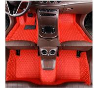 LIUFUMEI Luxury Car Floor Mats for BMW 5 Series E39 1995-2003, 5-Layer All-Weather Waterproof Leather Foot Carpets Tailored,redbeige