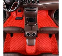 LIUFUMEI Luxury Car Floor Mats for Citroën C5 2007-2012, 5-Layer All-Weather Waterproof Leather Foot Carpets Tailored,red black