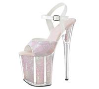 LIUGUISUOCHBH 20cm Extreme High Heels Platform Sandals for Women | Plus Size Stripper Heels for Nightclub Performance & Professional Pole Dance,Pink,4 UK