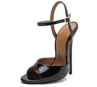 LIUGUISUOCHBH Women's High Heel Sandals. Unisex High Heels. 6 in Heels. Stiletto Plus Size High Heels for Cross-Dressing Party Stripper Club Pole Dancing,Black,11 UK