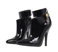LIUGUISUOCHBH Women's & Men's Large Size 12cm Stiletto High Heels Ankle Boots for Nightclub Pole Dancing, Drag Shows & Crossdressing | 4.72 Inch Heel,Black,10 UK