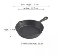 LIUHLFSR Cast Iron Skillet, Frying Pan with Drip-Spouts,Nonstick Cookware, Camping Indoor and Outdoor Cooking for Gas Stove Induction Cooker(8 inch)