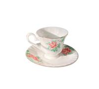 LIUHLFSR Coffee Cup Saucer Sets Butterfly Love Flower Tea, Rose Espresso Cups, Rice Bowl, Dinner Plate, Spoon for All Kinds of Drinks(Cup Set 50ml)