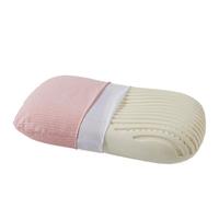 LIUHLFSR Natural Latex Pillow with Cotton Cover Soft No Pressure Support Neck Pain Relief, Bed Pillow for Side Back and Stomach Sleeper(Pink)
