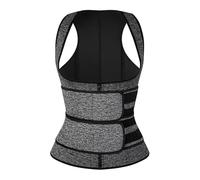LIUHLFSR Shapewear Body Waist Trainer Corset Women Weight Loss With Zipper And Waist Trimmer Belt Slimming Body Shaper(Grey,M)