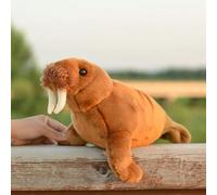 LIUHONGFEI Simulated Walrus Plush Toy, Realistic Stuffed Animal Doll, Approximately 12.5 inches in Length