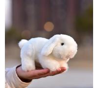 LIUHONGFEI Simulated White Rabbit Plush Toy Stuffed Animal Rabbit Doll with a Body Length of About 7 inches Rabbit Bunny