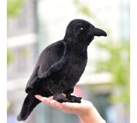 LIUHONGFEI Simulation Crow Plush Toy. Stuffed Animal Bird Doll. There are Aluminum Wires on Both feet for Standing Firmly. (There are no Aluminum Wires on Both feet and it Cannot Stand Firmly.)