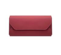 LIUHONGGANG Universal Car Sunglasses Holder PU Leather Sun Visor Storage Case Multi Functional Organizer for Glasses Pens Tickets Black Red Brown White Pink Orange(Red 1pc)