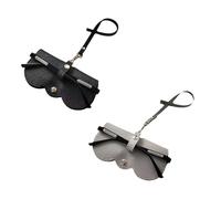 LIUHUIZEYU 2 Pack Soft Leather Sunglass Bag, Portable Glasses Case Holder Eyeglasses Case with Strap Sunglasses Storage Holder for Women Men (Black,Gray