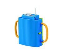 LIUHUIZEYU Children's No Squeeze Juice Cup Holder, Juice Box Holder for Toddlers Adjustable Folding Food Pouch and Milk Box Holder for Kids No Spill, Telescopic Cup Holder (Blue)